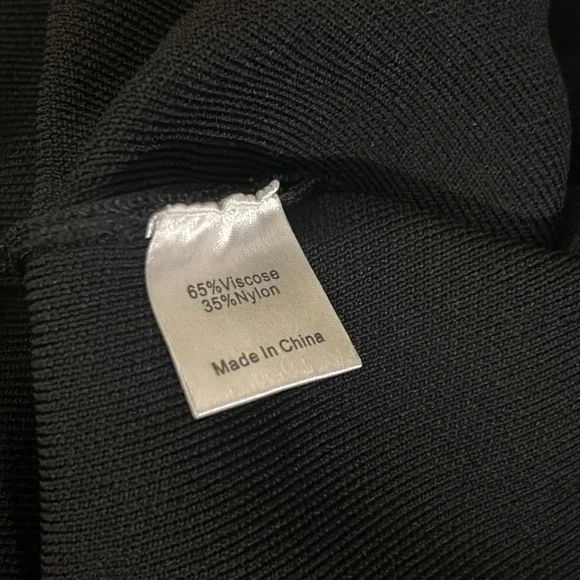 Black Feather Compression Knit Ashford Pants - Picture 7 of 9